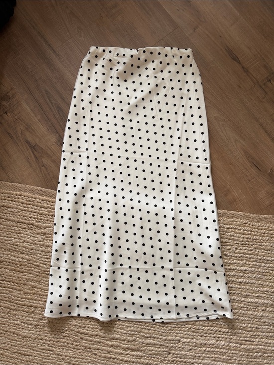 Runaway The Label Dresses & Skirts - White Polka Dot Maxi Skirt